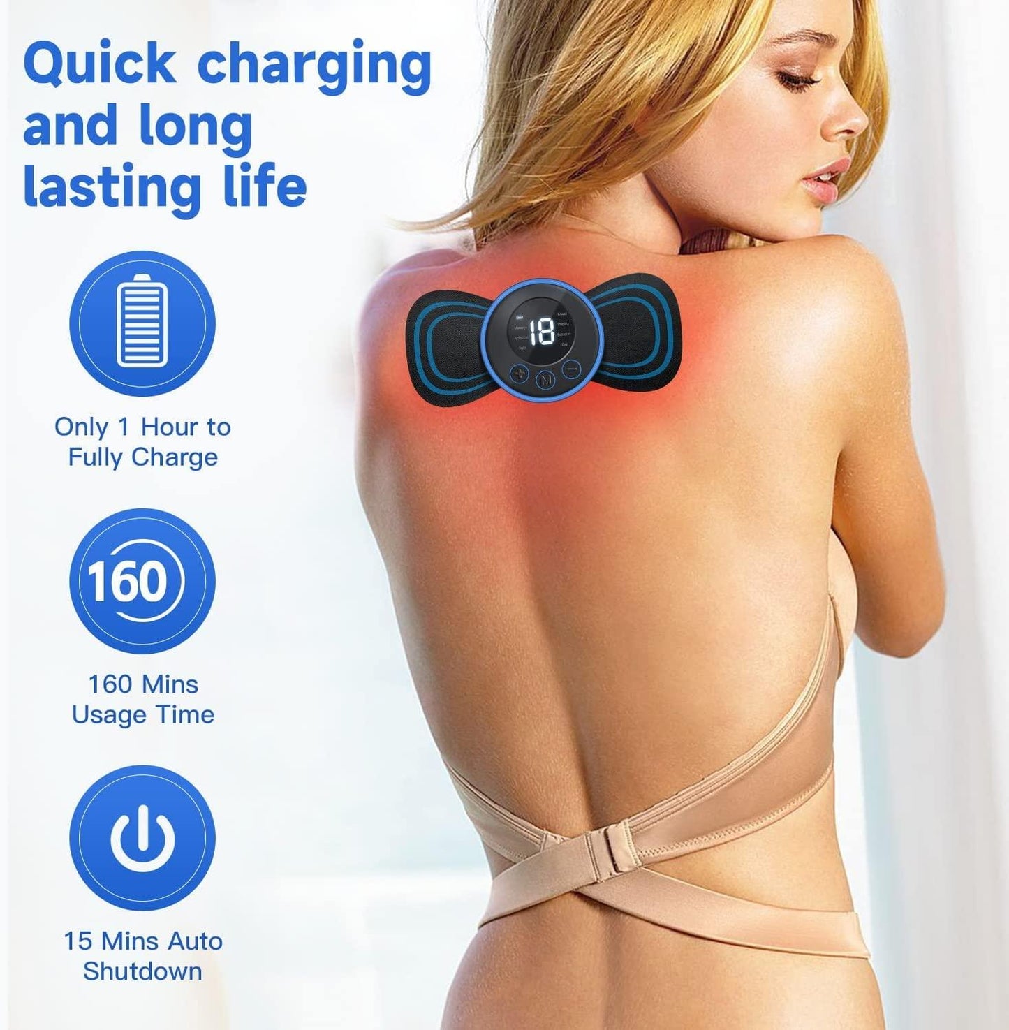 Mini Electric Massager Men and Women(Arms, Shoulder, Legs, Knee etc)