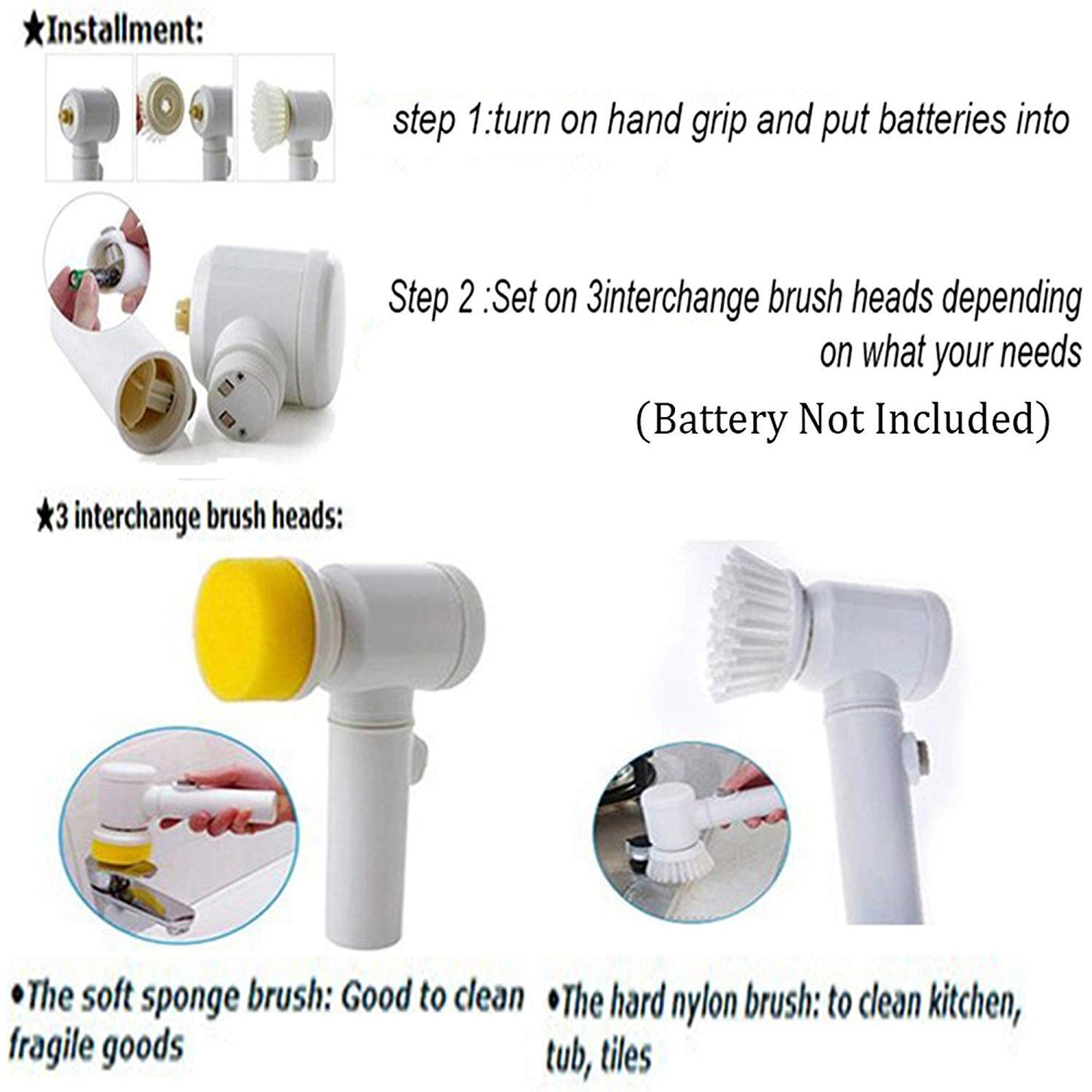 5 in 1 Handheld Bathroom Cleaning Brush