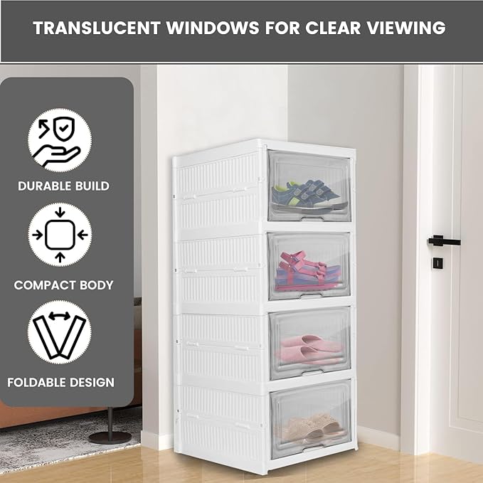 4 Layer Foldable Shoe Rack-Organizer